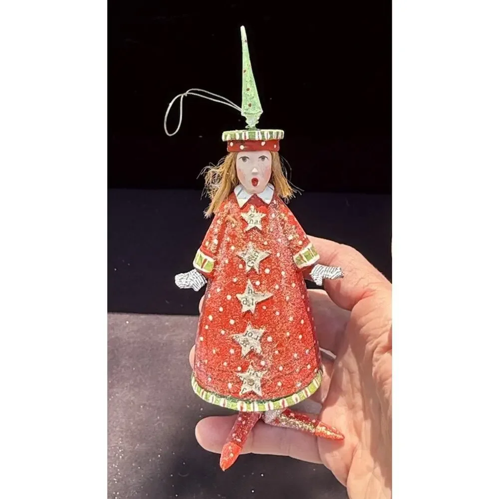 Carolers Krinkles Ornament Patience Brewster Mariah In Red Dept 56 No Box -K1